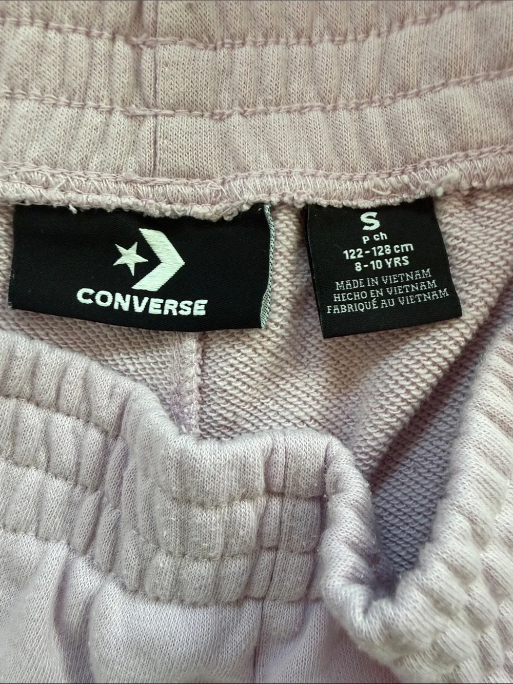 Converse Girls Pale Pink Terry Athletic Shorts